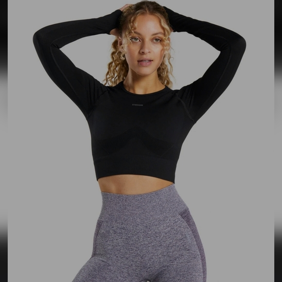 Gymshark Flex Sports Long Sleeve Crop Top - Picture 2 of 12